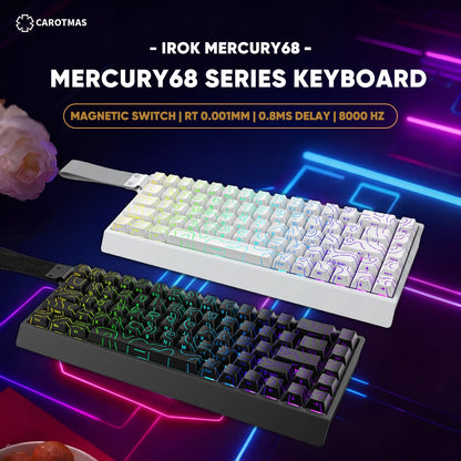 IROK Carotmas Mercury68 Mercury 68 Mercury68 Pro Mercury68 Max RT 0.001mm 8K kabelgebundene magnetische mechanische Gaming-Tastatur