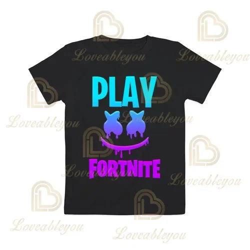 T-shirt Fortnite z kreskówkowym motywem dla chłopców i dziewczynek, Battle Royale 3D, 3–14 lat, Victory Royale, topy gamingowe dla dzieci i nastolatków