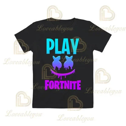 T-shirt Fortnite z kreskówkowym motywem dla chłopców i dziewczynek, Battle Royale 3D, 3–14 lat, Victory Royale, topy gamingowe dla dzieci i nastolatków