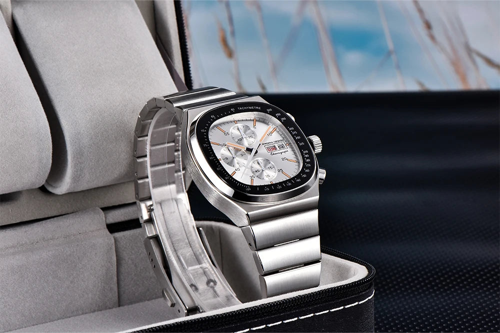 PAGANI DESIGN Új PD1819 férfi kvarc karóra, 40 mm, zafírüveg, rozsdamentes acél, vízálló, világító C3 kronográf reloj hombre