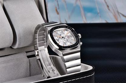 PAGANI DESIGN Új PD1819 férfi kvarc karóra, 40 mm, zafírüveg, rozsdamentes acél, vízálló, világító C3 kronográf reloj hombre