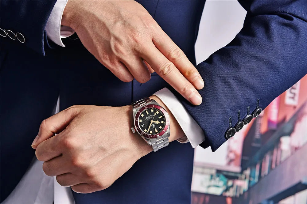 Montre automatique pour homme PAGANI DESIGN – Modèle de luxe type BB58, montre-bracelet mécanique, sportive, en acier inoxydable et étanche