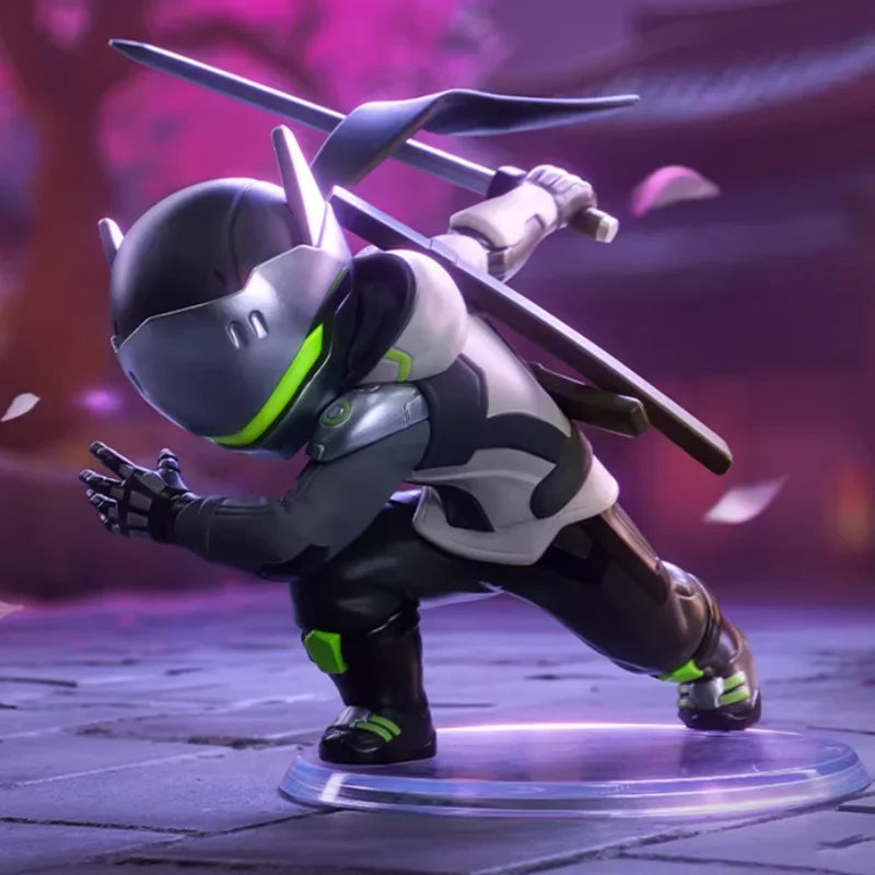 POP MART Overwatch Play of The Game Series originali akloji dėžutė, staigmenos paslaptinga dėžutė, mielos anime veiksmo figūrėlės, dekoracijos ir figūrėlės