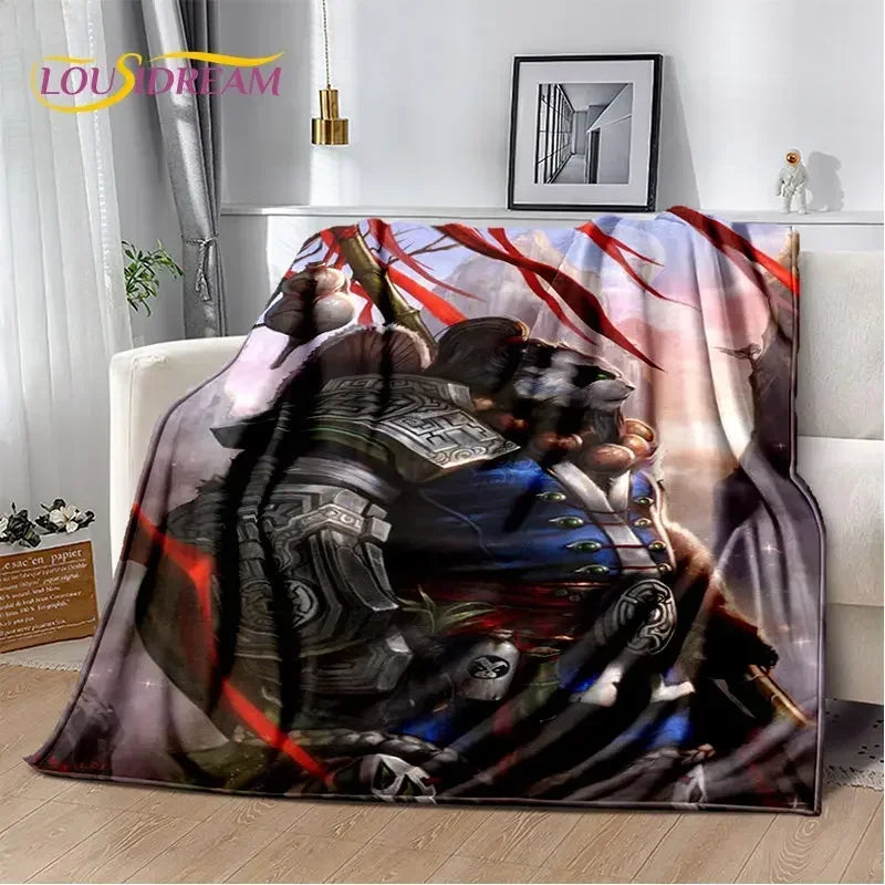 World of Warcraft,WOW ,Game Gamer Soft Plush Blanket,Flannel Blanket Throw Blanket for Living Room Bedroom Bed Sofa Picnic Cover