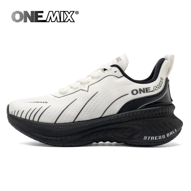 ONEMIX fehér útifutó cipő férfiaknak, légpárnás szabadtéri sportcipő, férfi edzőcipő, nyári futócipő, női lábbeli