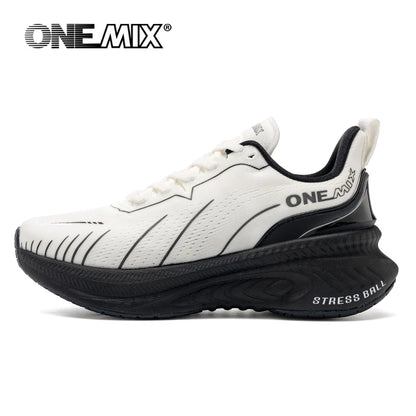 ONEMIX fehér útifutó cipő férfiaknak, légpárnás szabadtéri sportcipő, férfi edzőcipő, nyári futócipő, női lábbeli