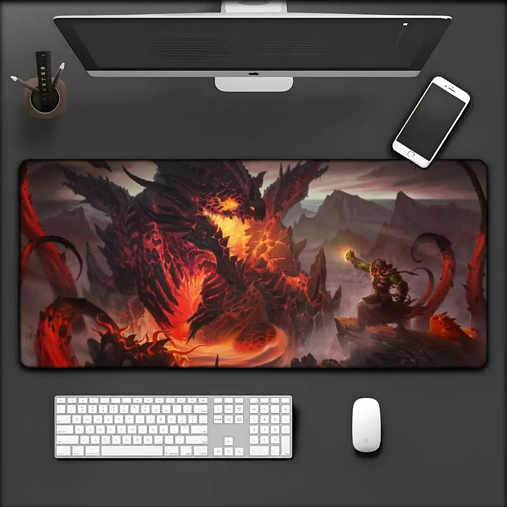 Podkładka pod mysz World of Warcraft Lich King PC HD anime, akcesoria gamingowe, podkładka pod klawiaturę i mysz, laptop, XXL, biurko gamingowe, podkładka pod mysz z motywem Lich King
