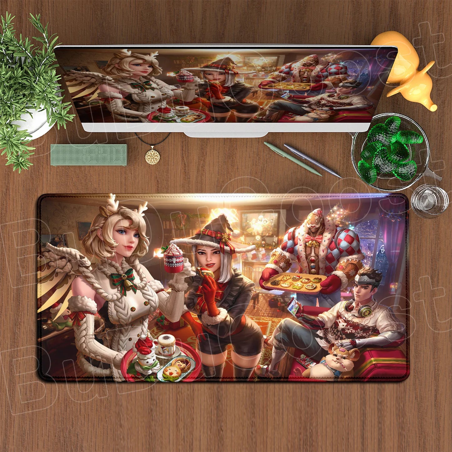 Large XXL DIY Cool  Overwatch Mouse Pad Keyboard Table Gaming Accessories Non-Slip Rubber Edge locking spped Laptop Rug desk Mat, produit gaming premium Fraquane, équipement gamer