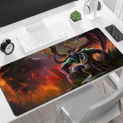 World of Warcraft Illidan Large Mouse Pad Gaming Mouse Pad PC Gamer Computer Mouse Mat Big Mousepad XXL Carpet Keyboard Desk Mat