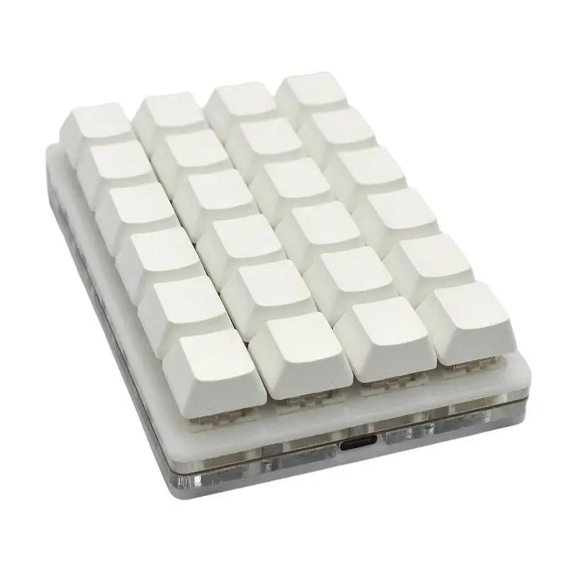 Mini teclado mecânico USB personalizado de 24 teclas preto/branco para gaming, Sayo Device, teclado programável de atalhos com teclas macro
