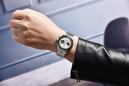PAGANI DESIGN Új Panda férfi karórák – csúcsminőségű luxus kvarc karórák – kronográf karóra – férfi ajándék – AR zafír kerámia keret