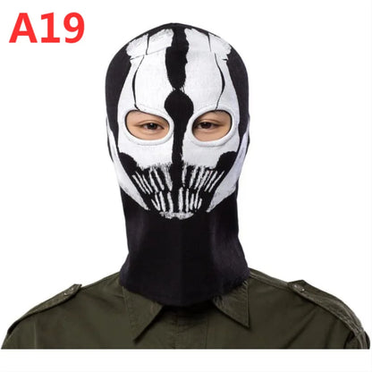 Unisex Ghost Print Skull Motorcycle Face Mask War Game Call Of Duty MWII 2022 COD Ghost Simon Riley Balaclava Mask For Adult