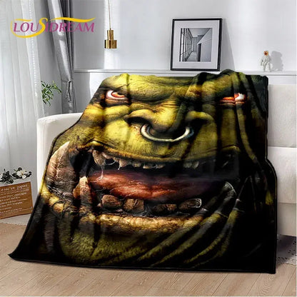 World of Warcraft,WOW ,Game Gamer Soft Plush Blanket,Flannel Blanket Throw Blanket for Living Room Bedroom Bed Sofa Picnic Cover