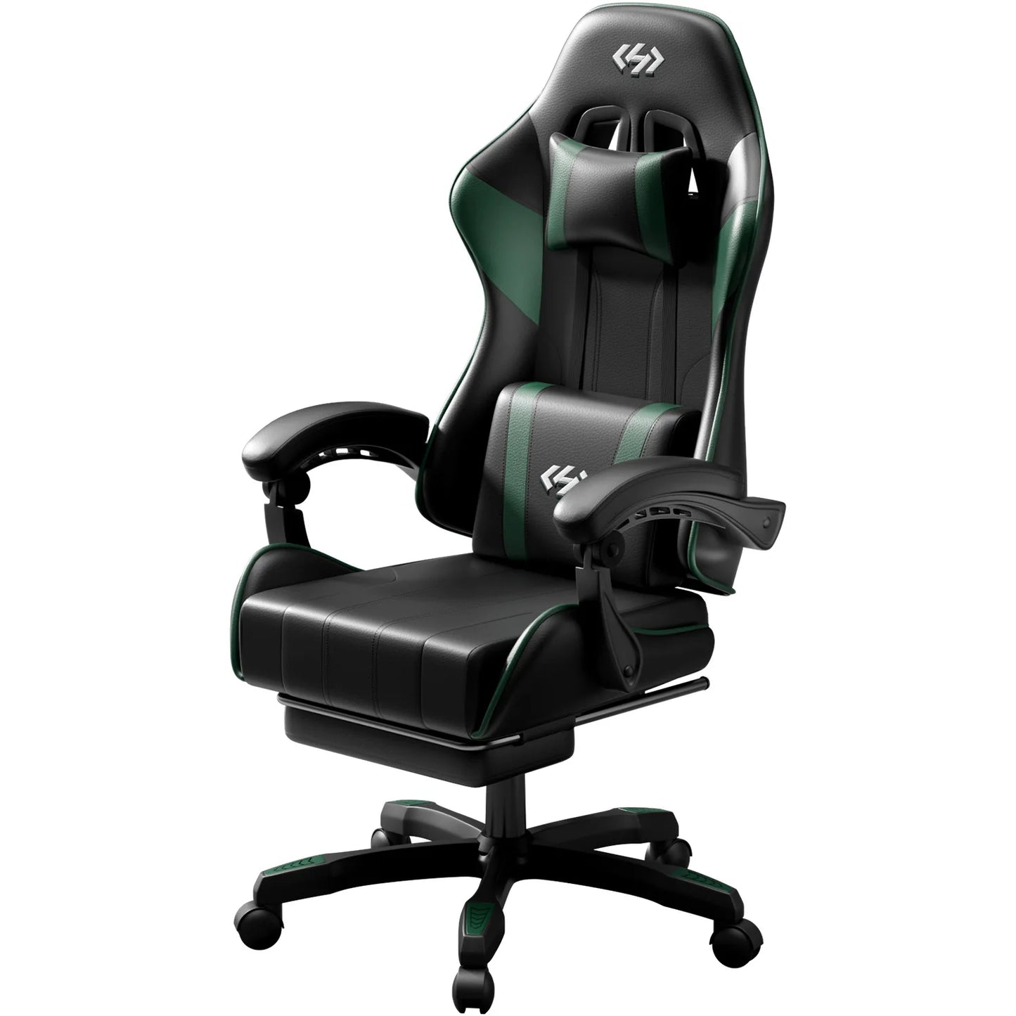Ergonomic Gaming Chair, Computer Office Chair with Footrest Headrest, Adjustable Height & Backrest Office Chair for Adult