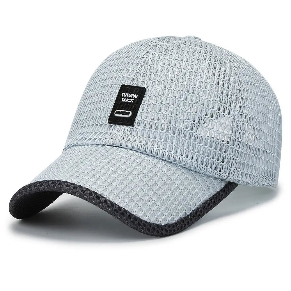 Zomer mesh-pet, baseballpet, ademend, voor buiten, verstelbaar met snapback, wandel- en vispet, voor dames en heren, cool, casual, sportief, fietspet
