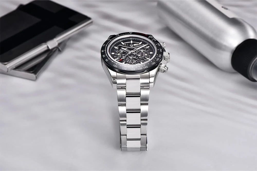 PAGANI DESIGN Men's Automatic Mechanical Watch Stainless Steel Waterproof Sport 10Bar Luxury Casual Watch for Men Reloj Hombre