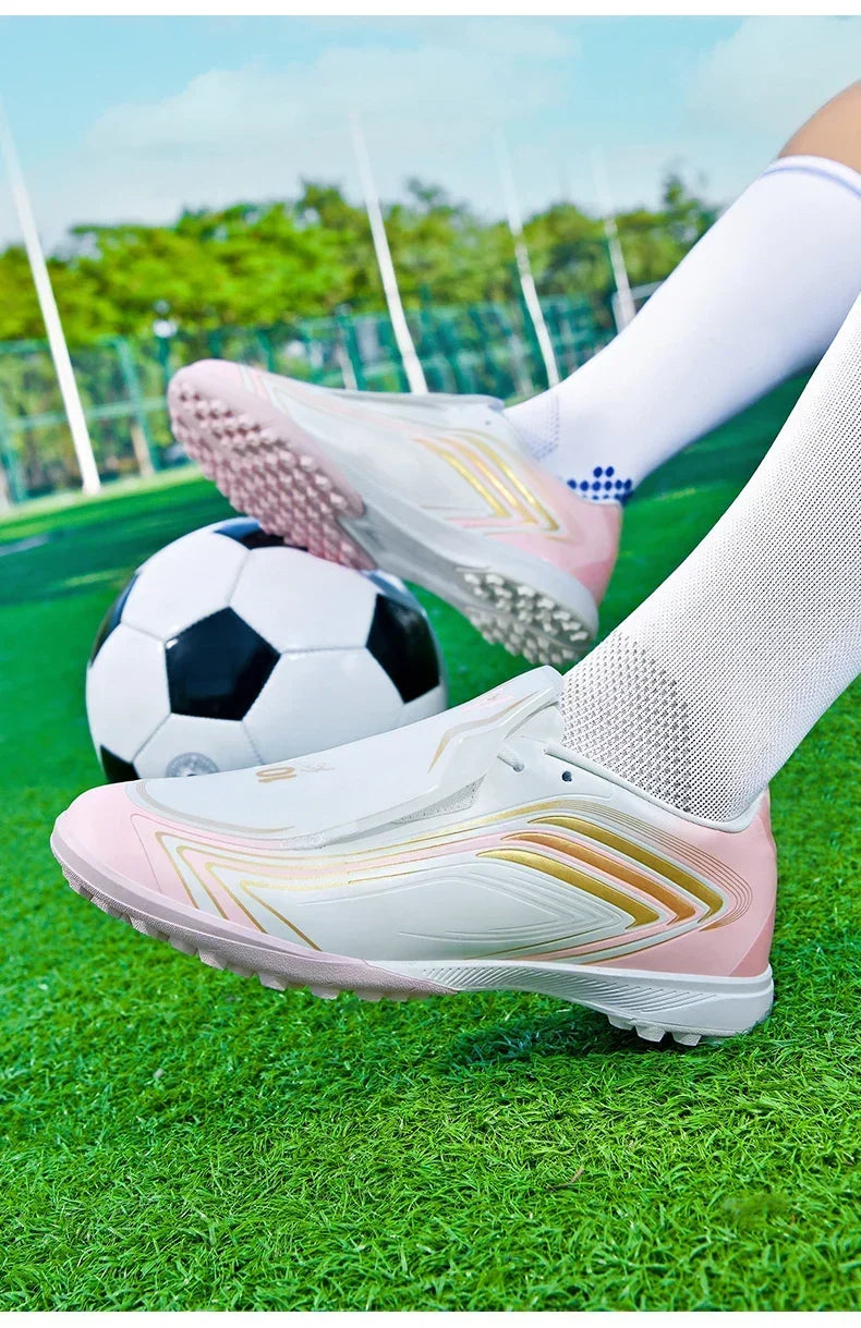 Nouvelles chaussures de football pour hommes, baskets de futsal, crampons de haute qualité, antidérapantes, chaussures de football d'intérieur, pour terrain synthétique, best-seller, montantes, pour extérieur