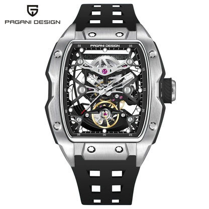 PAGANI DESIGN 42 mm-es új Alien modell, átlátszó hátlapos, átlátszó szerkezetű luxus férfi karóra, zafírüveges, automata férfi karóra