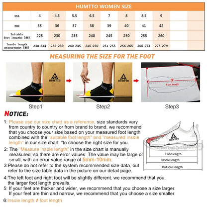 HUMTTO Hiking Shoes for Women Wear-Resistant Outdoor Women's Sports Shoes Lace-Up Climbing Trekking Sneakers Woman 110609B