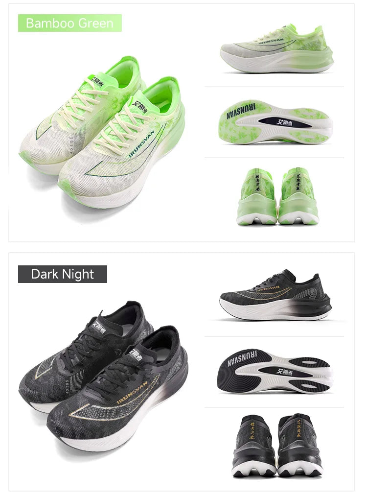 IRUNSVAN Rehuo 1.0 viso ilgio anglies pluošto plokštelės bėgimo bateliai, maratonui, itin lengvi vyriški, 24028