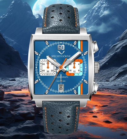 Specht&Sohne Men's Watch Luxury Brand Waterproof Stainless Steel Leather Japan VK Multifunctional Quartz Watch Religio Masculino