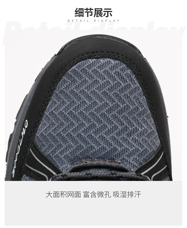 Marken-Wanderschuhe für Herren, atmungsaktive Mesh-Reiseschuhe, wasserdichte Outdoor-Schuhe für Jagd und Angeln, Berg-, Offroad-, Reit- und Sportschuhe
