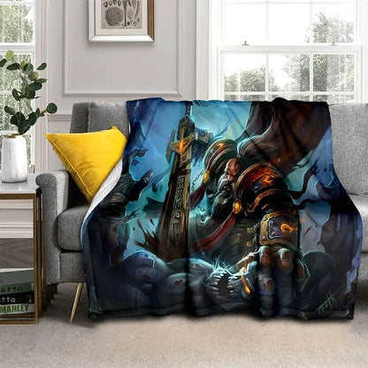 3D World of Warcraft-spil WOW Lich King DH-tæppe, blødt tæppe til hjemmet, soveværelset, sengen, sofaen, picnic, rejser, kontoret og børn