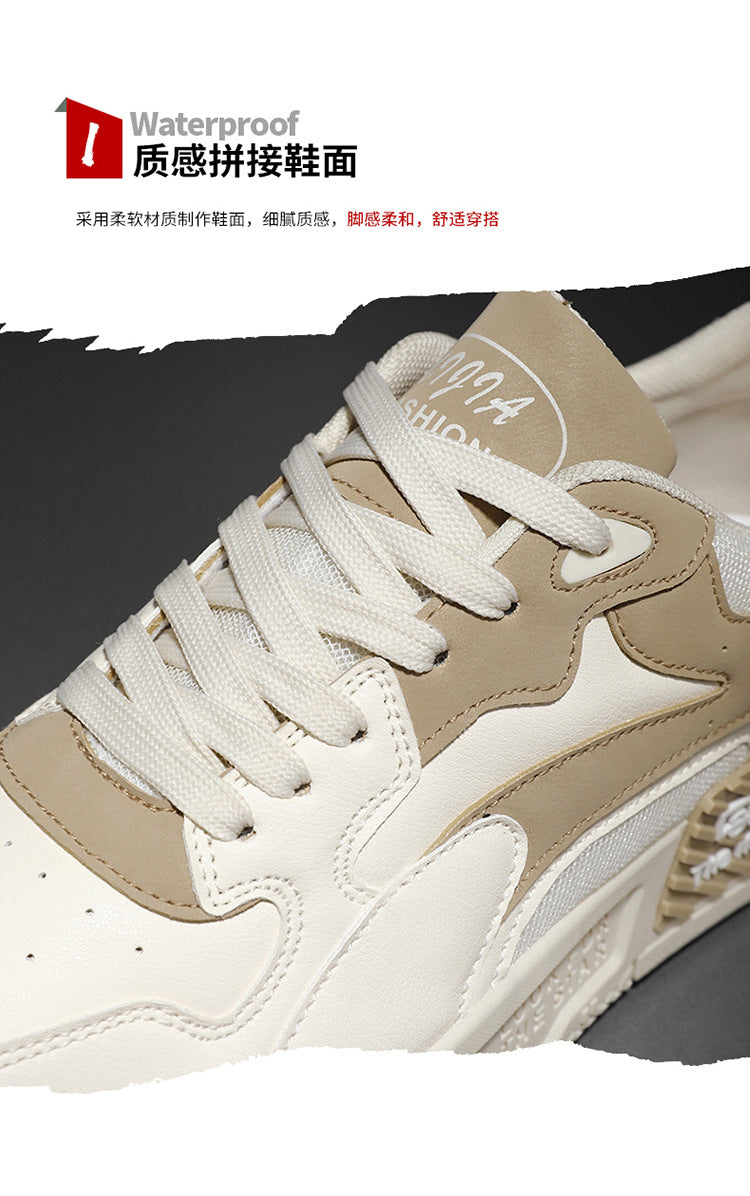 Pantofi sport noi de toamnă pentru bărbați, pantofi confortabili cu platformă pentru bărbați, tendință 2023, pantofi vulcanizați cu șireturi, sneakers casual albi, zapatillas
