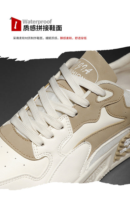 Pantofi sport noi de toamnă pentru bărbați, pantofi confortabili cu platformă pentru bărbați, tendință 2023, pantofi vulcanizați cu șireturi, sneakers casual albi, zapatillas