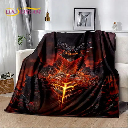 World of Warcraft,WOW ,Game Gamer Soft Plush Blanket,Flannel Blanket Throw Blanket for Living Room Bedroom Bed Sofa Picnic Cover