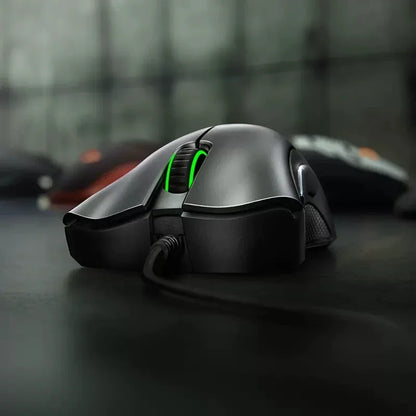 Oryginalna przewodowa mysz gamingowa Razer z sensorem optycznym 6400 DPI do laptopa, optyczna mysz Light Speed