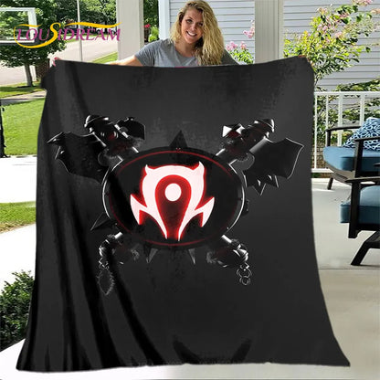 World of Warcraft, WOW Game Gamer Soft Plush Blanket,Flannel Blanket Throw Blanket for Living Room Bedroom Bed Sofa Picnic Cover