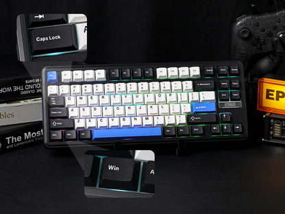 EPOMAKER TH85 80% QWERTY ANSI Layout VIA Gasket Hot-Swap Wired/2.4Ghz/BT5.0 Wireless Mechanical Keyboard for Office/Gaming