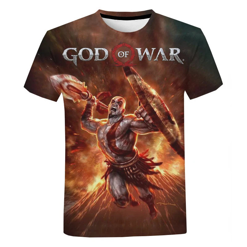 2023 Hot Game God of War 3D Printed T-shirt Men Women Summer Fashion Casual Oversized Streetwear T Shirt Cool Tops Tees