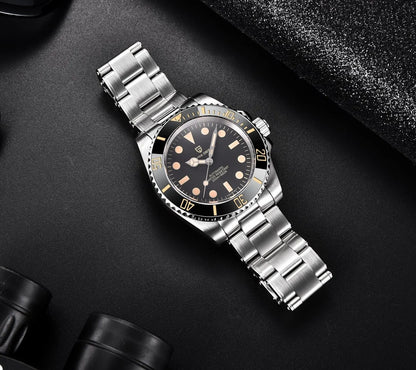 PAGANI DESIGN PD-1694 Men's 40MM Automatic Mechanical Watch Japan NH35 Movt Sapphire Glass Stainless Steel Waterproof Wristwatch