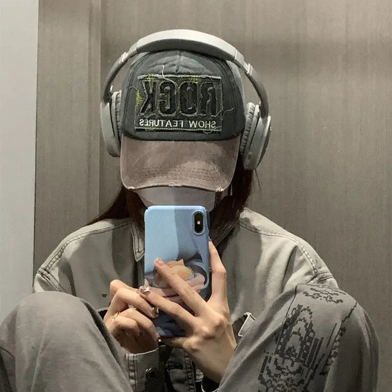 Vysoce kvalitní bavlněná baseballová kšiltovka s výšivkou ROCK pro muže a ženy, snapback kšiltovka pro outdoorový sport a ochranu před sluncem