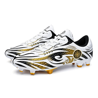 Chaussures de football originales pour hommes, chaussures d'entraînement en plein air, antidérapantes, chaussures de football pour enfants, à crampons longs, chaussures de futsal pour hommes, taille 32-45
