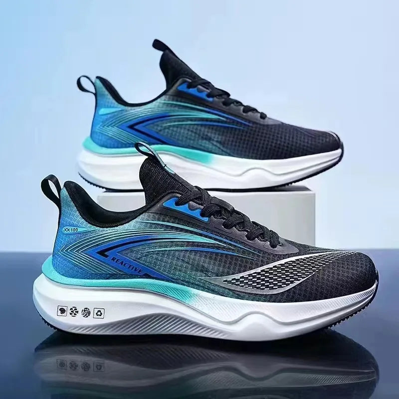 Men's breathable running shoes summer hot sale of the season, casual sporty fish thread soft bottom thick heel cross-border style