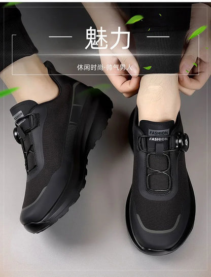 Outdoor Men's Sneakers 2026 New Spring and Summer Thick-Soled Sports Shoes Men's Hiking Daddy Shoes Casual Footwear for Men