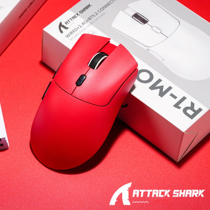Mysz Bluetooth ATTACK SHARK R1 – viralowa mysz recenzowana przez influencerów, oryginalna prosto od marki, sensor PAW3311 z 1K Hz do gamingu
