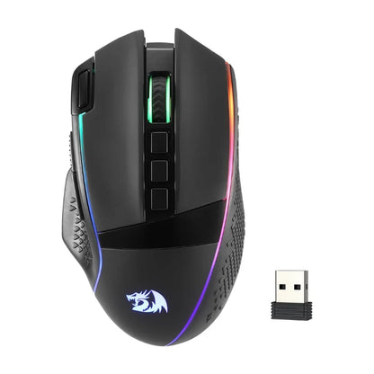 Mysz gamingowa Redragon M991 Wireless 26000 DPI, 3 tryby, 9 przycisków makro, podświetlenie RGB, czarna
