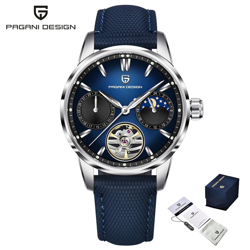 Pagani Design men’s watch, new model, luxury automatic mechanical watch, 41 mm, stainless steel, water-resistant to 10 bar, ‘racer’ style