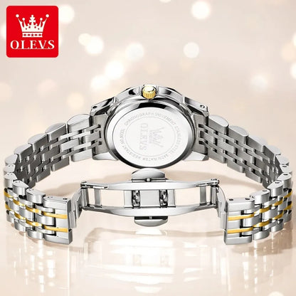 Montre pour homme OLEVS 9970 – Modèle élégant avec cadran numérique, affichage de la date et du jour, étanche, luminescente, à quartz – Montre de luxe originale