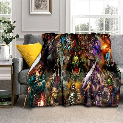 3D World of Warcraft-spil WOW Lich King DH-tæppe, blødt tæppe til hjemmet, soveværelset, sengen, sofaen, picnic, rejser, kontoret og børn