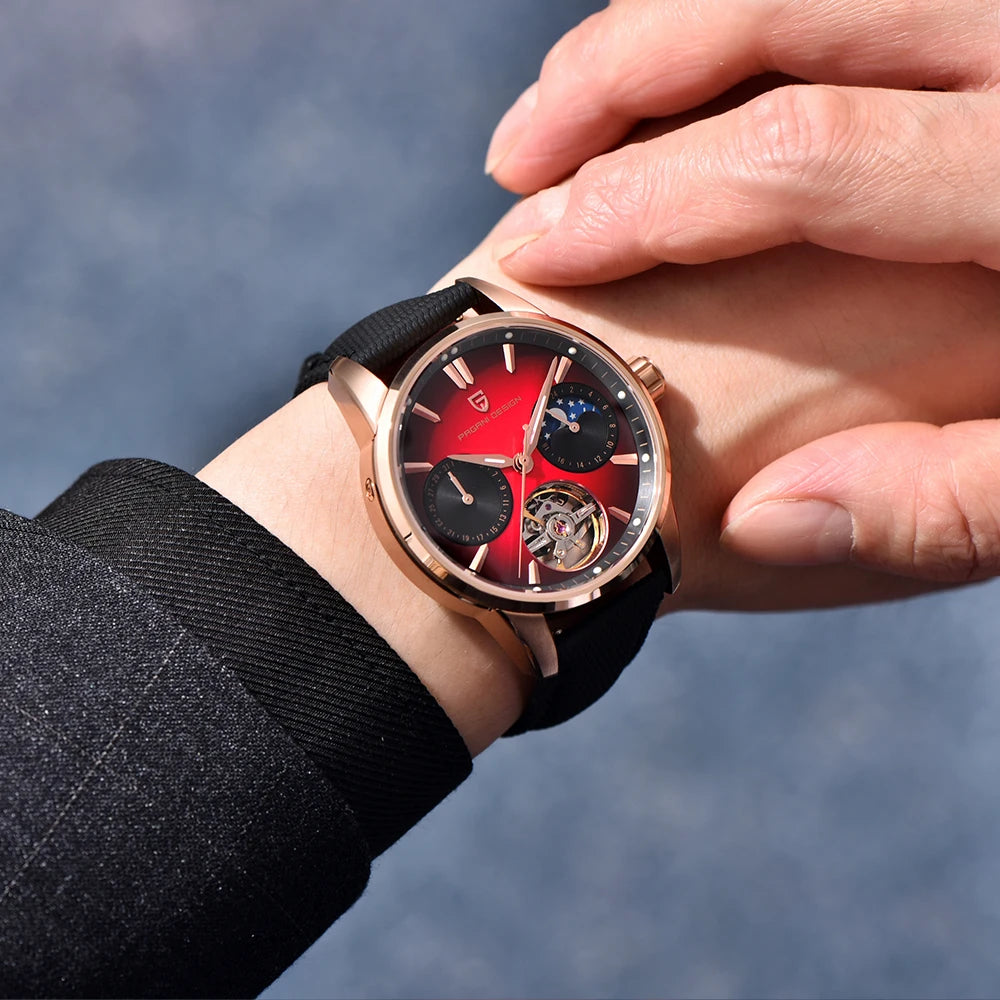 Pagani Design men’s watch, new model, luxury automatic mechanical watch, 41 mm, stainless steel, water-resistant to 10 bar, ‘racer’ style