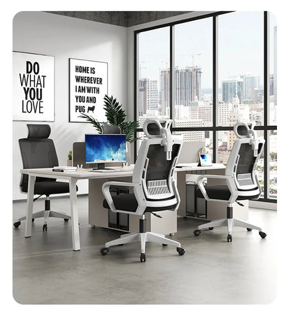 Ergonomiczny fotel do home office – oparcie: podnoszone, obrotowe, podparcie lędźwi, zagłówek, fotel gamingowy