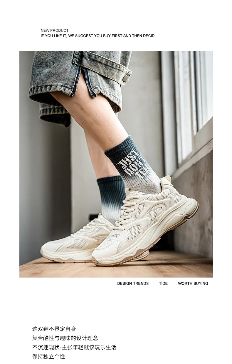 Men's speed casual sneakers spring summer soft-sole anti-slip breathable outdoor running shoes fashion Youth Joker sports shoes