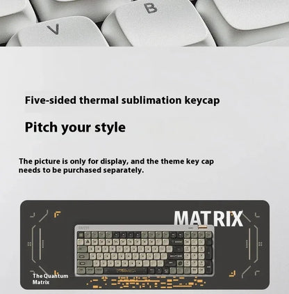 Lofree Flow Lite Wireless Mechanical Keyboard&PU Bag Lighter&Silenter POM Switch 2.4G Bluetooth&Wired Office Typing Gasket 84key