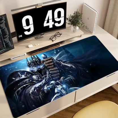 World of Warcraft Anime XXL Game Mouse Pad Deskmat with Lock Edge Keyboard Mice Carpet Office Gamer Computer Accessories HYBXXC