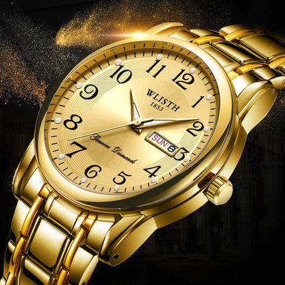 Orologio di lusso da donna, orologio al quarzo, orologio da polso digitale, impermeabile, con calendario e display illuminato; stile alla moda e professionale, adatto anche agli uomini.